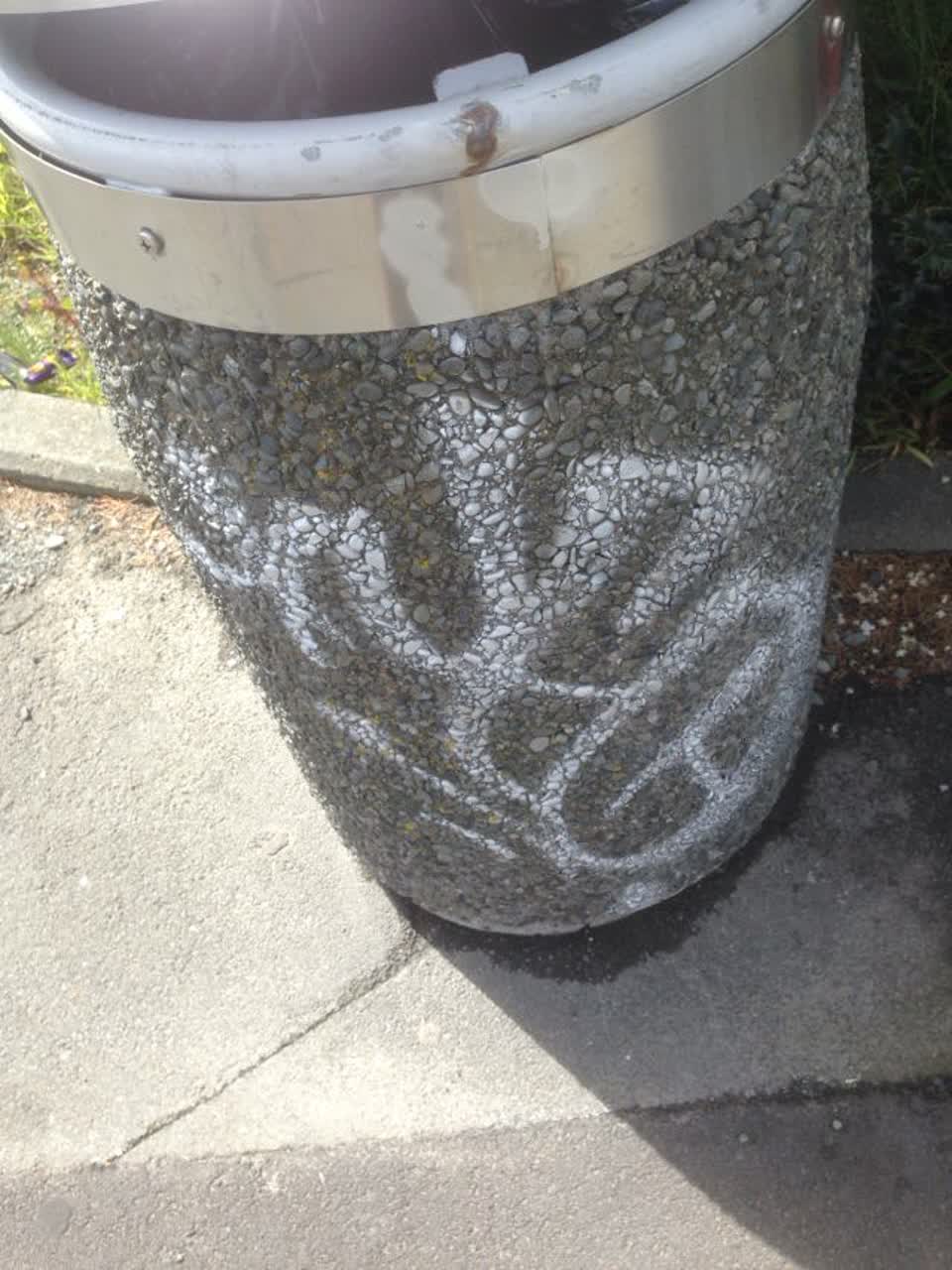 The photograph attached to this graffiti report