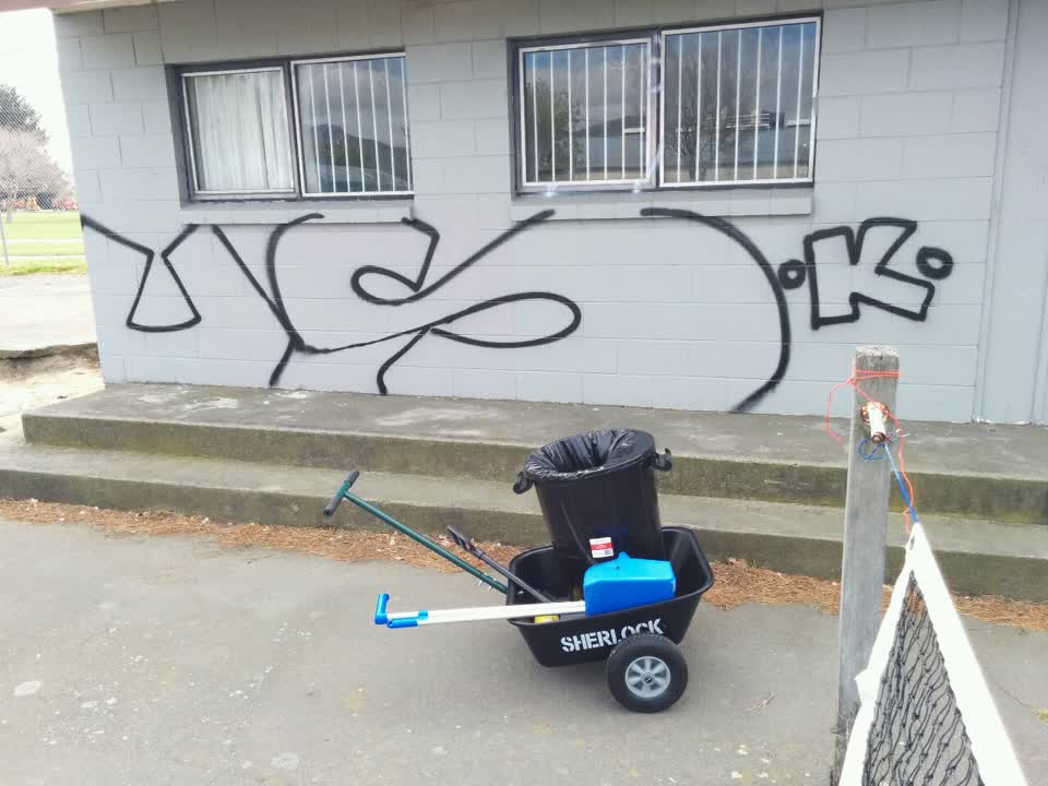 The photograph attached to this graffiti report