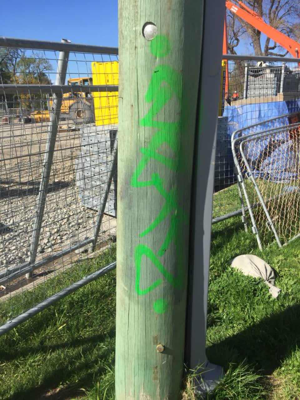 The photograph attached to this graffiti report