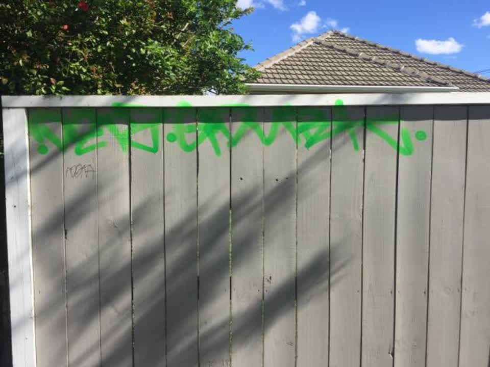 The photograph attached to this graffiti report