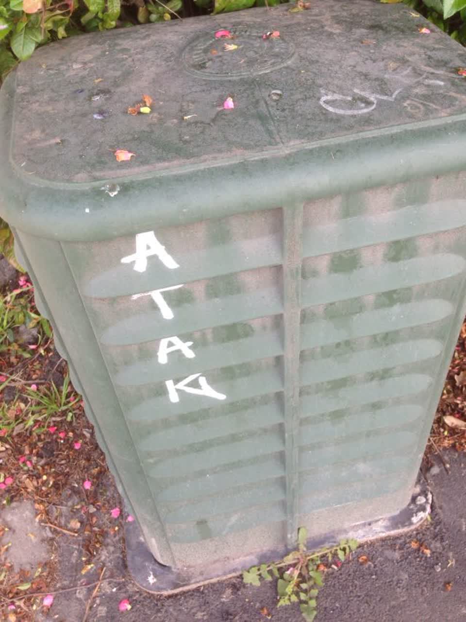 The photograph attached to this graffiti report