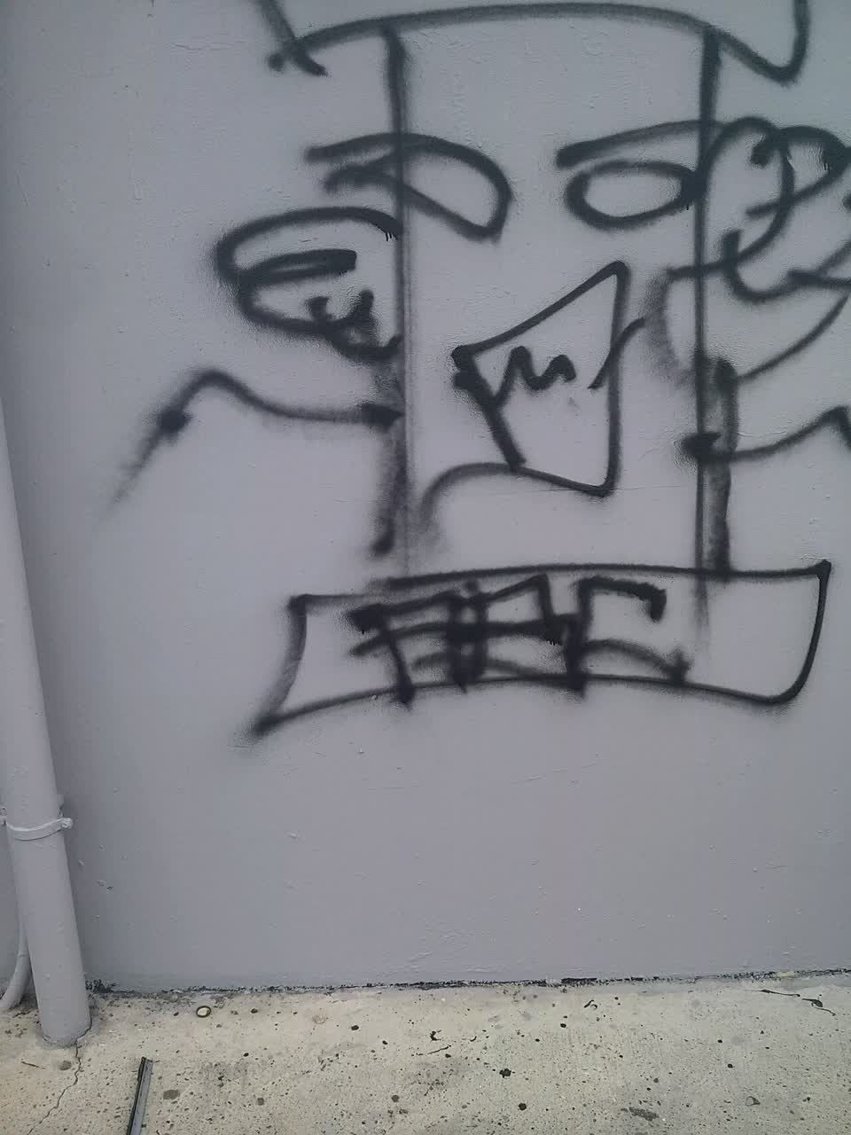 The photograph attached to this graffiti report