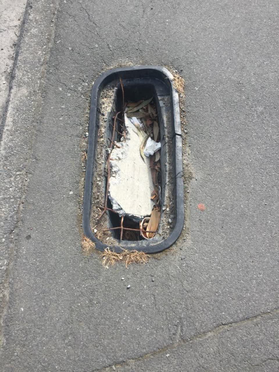 The photograph attached to this roading/streets report