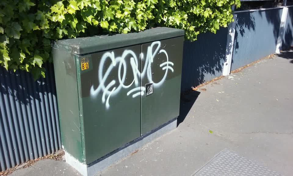 The photograph attached to this graffiti report