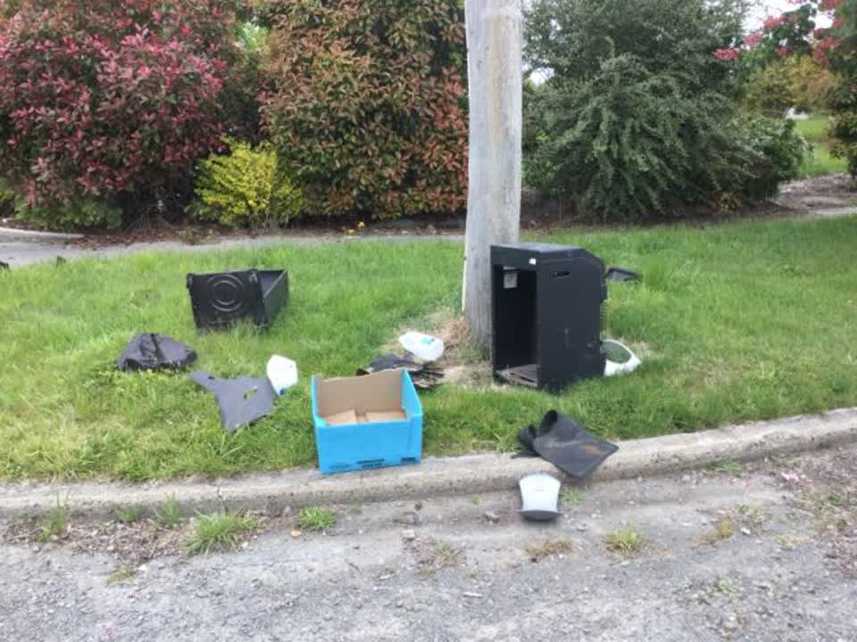 The photograph attached to this rubbish/recycling report