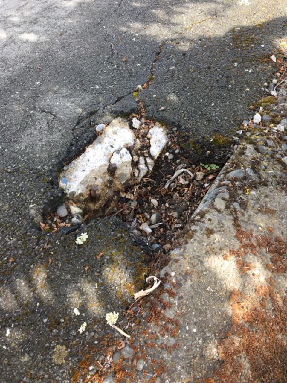 The photograph attached to this roading/streets report