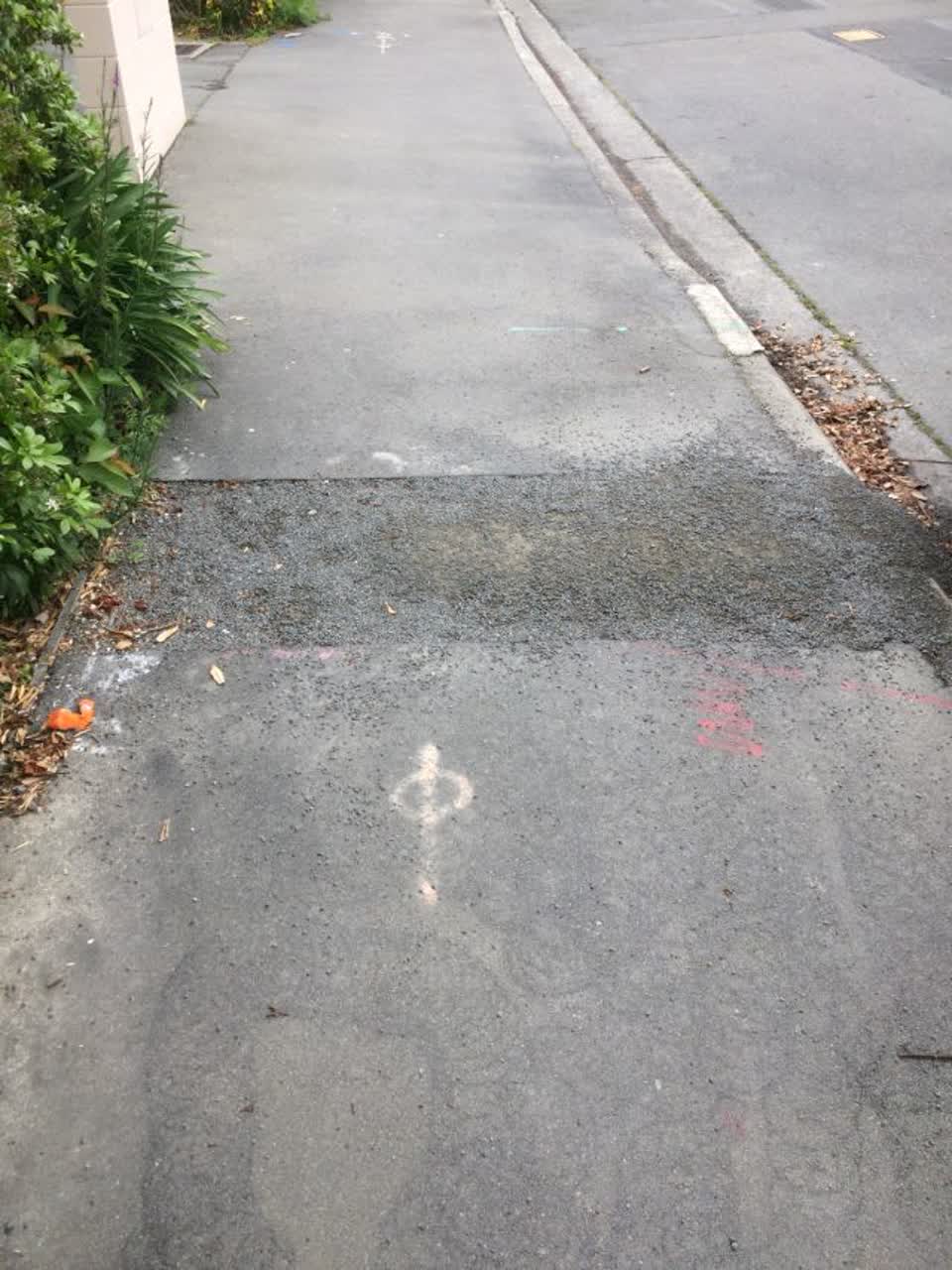 The photograph attached to this roading/streets report