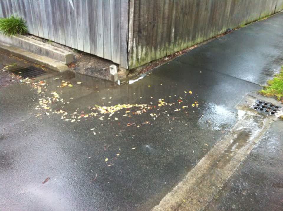 The photograph attached to this wastewater/stormwater report