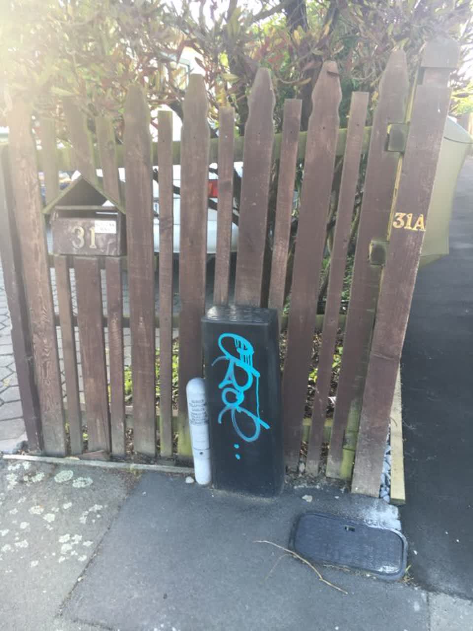 The photograph attached to this graffiti report