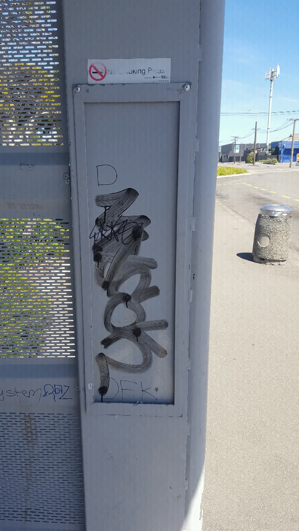 The photograph attached to this graffiti report