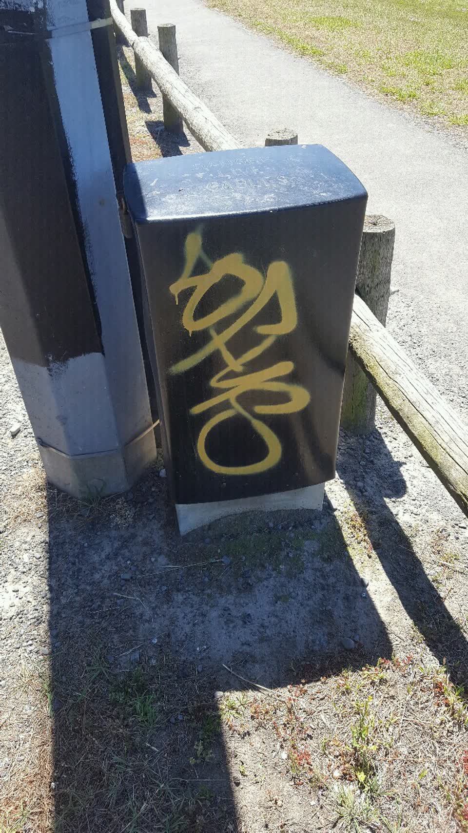 The photograph attached to this graffiti report