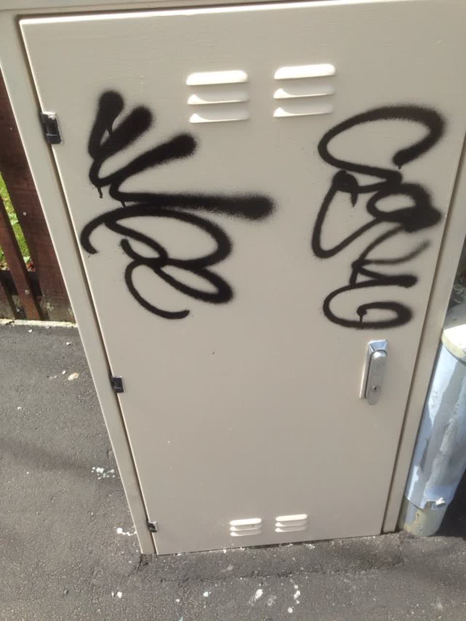 The photograph attached to this graffiti report