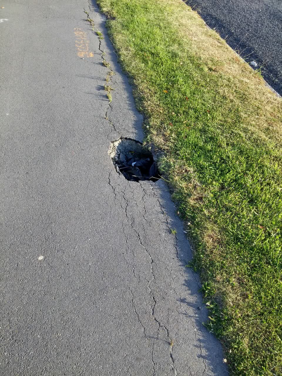 The photograph attached to this roading/streets report
