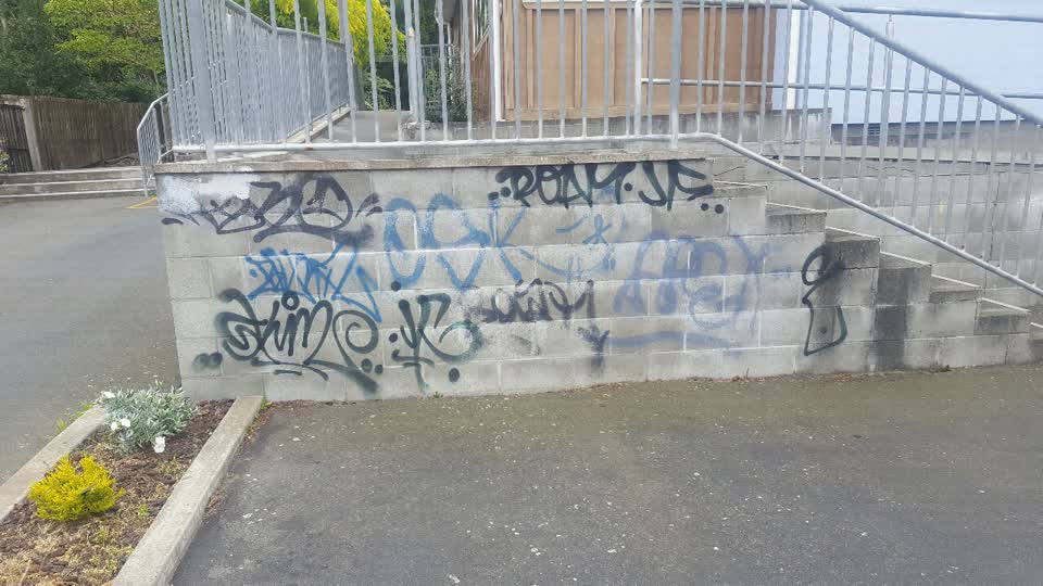 The photograph attached to this graffiti report