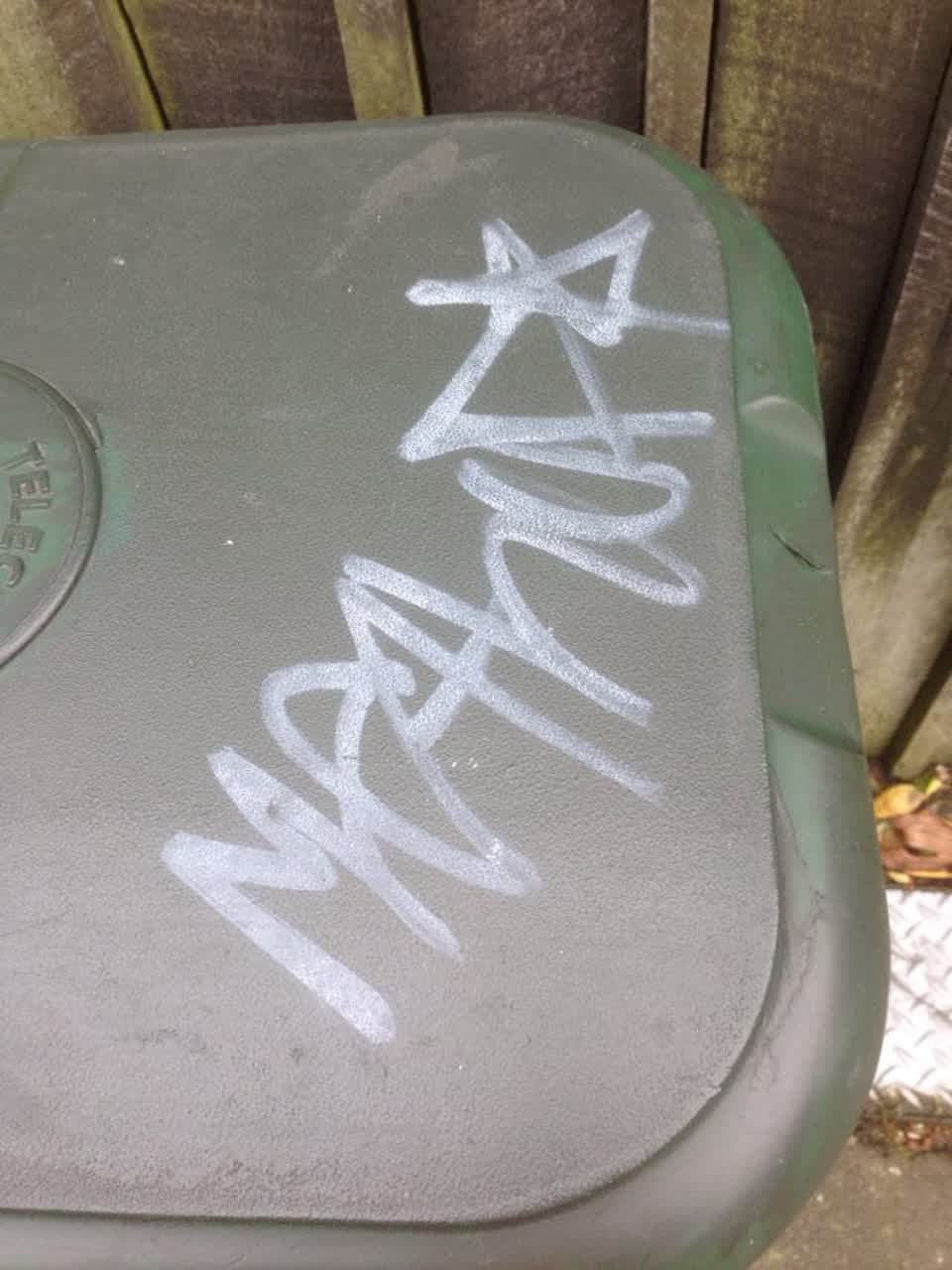 The photograph attached to this graffiti report