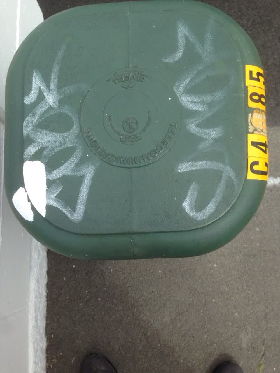 The photograph attached to this graffiti report