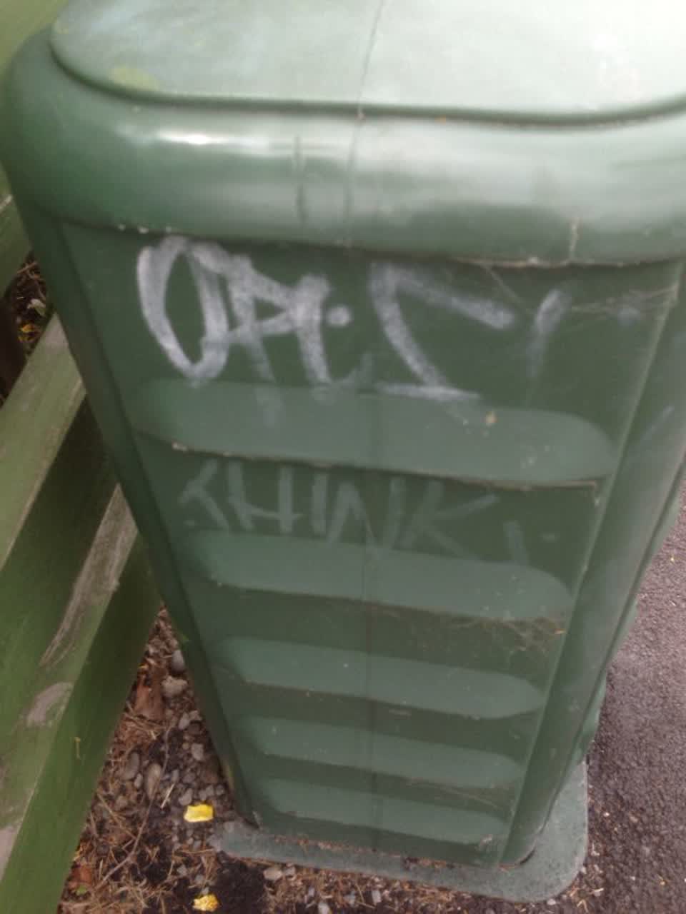 The photograph attached to this graffiti report