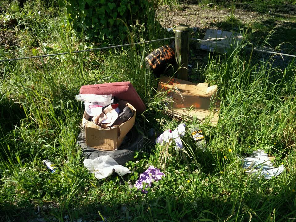 The photograph attached to this rubbish/recycling report