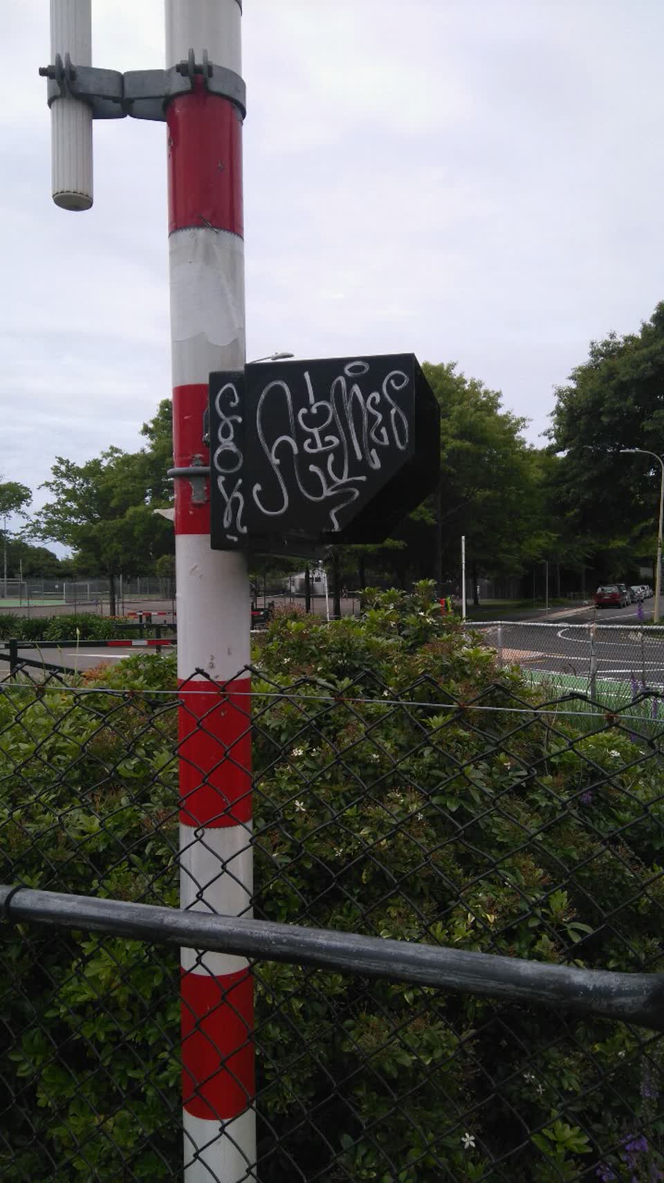 The photograph attached to this graffiti report