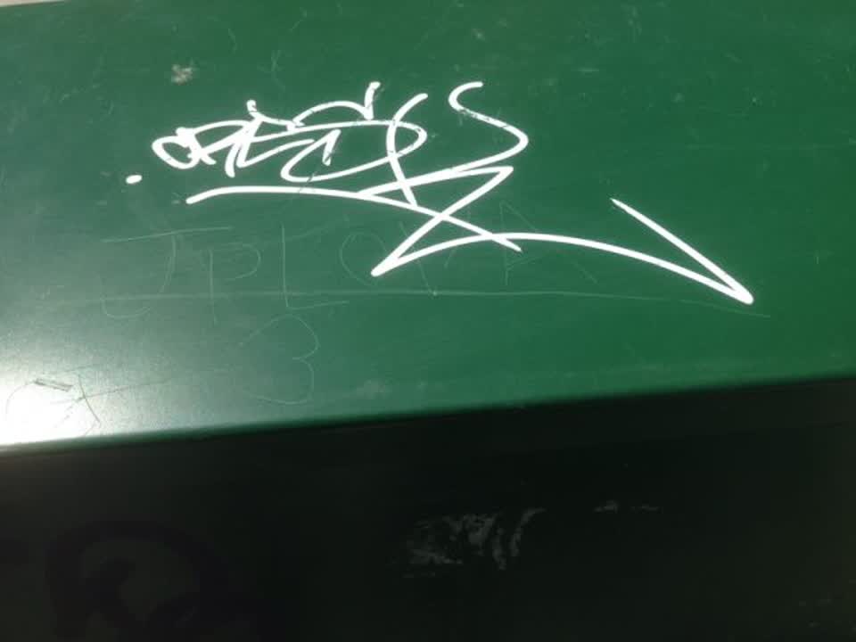 The photograph attached to this graffiti report