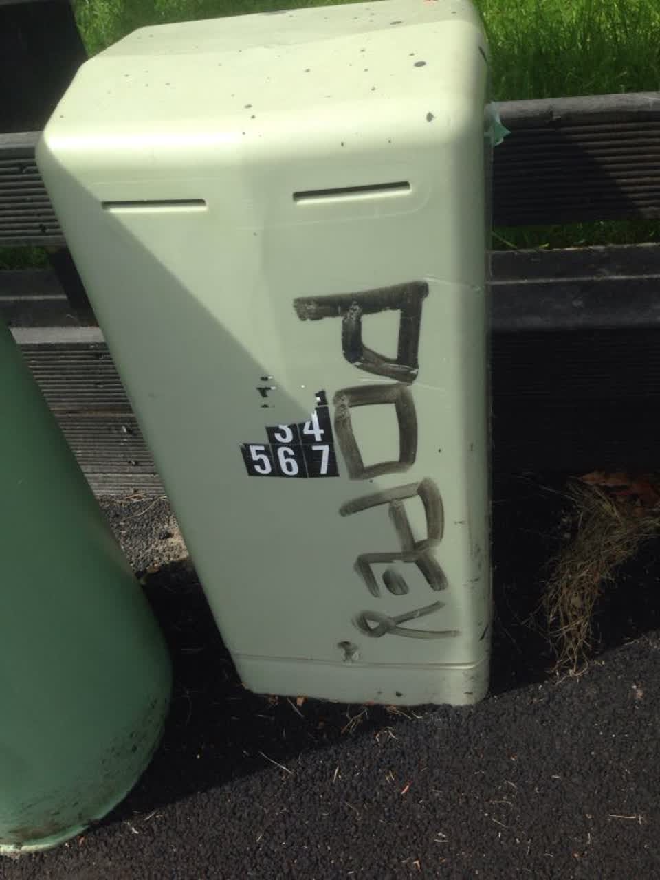 The photograph attached to this graffiti report