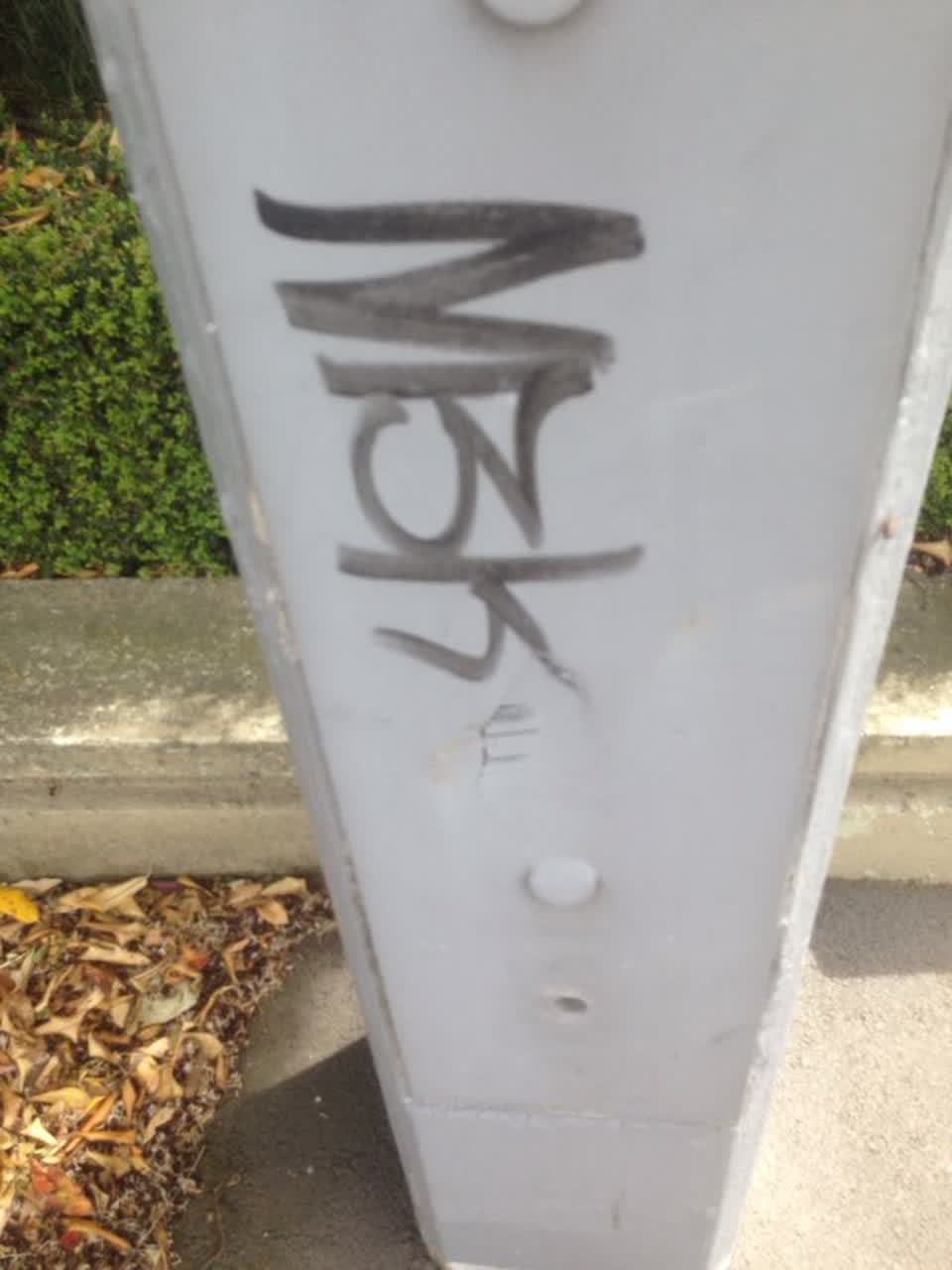 The photograph attached to this graffiti report
