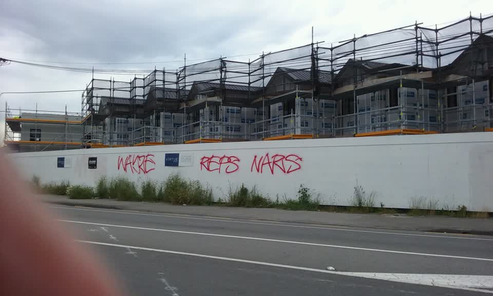 The photograph attached to this graffiti report