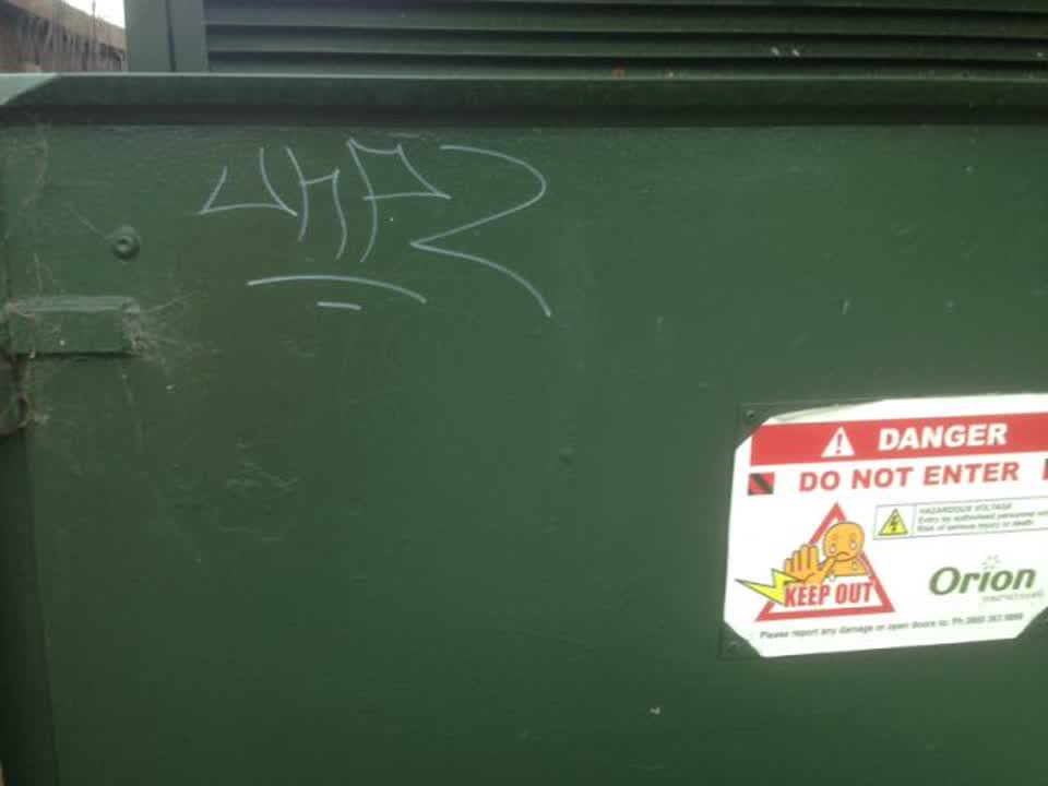 The photograph attached to this graffiti report