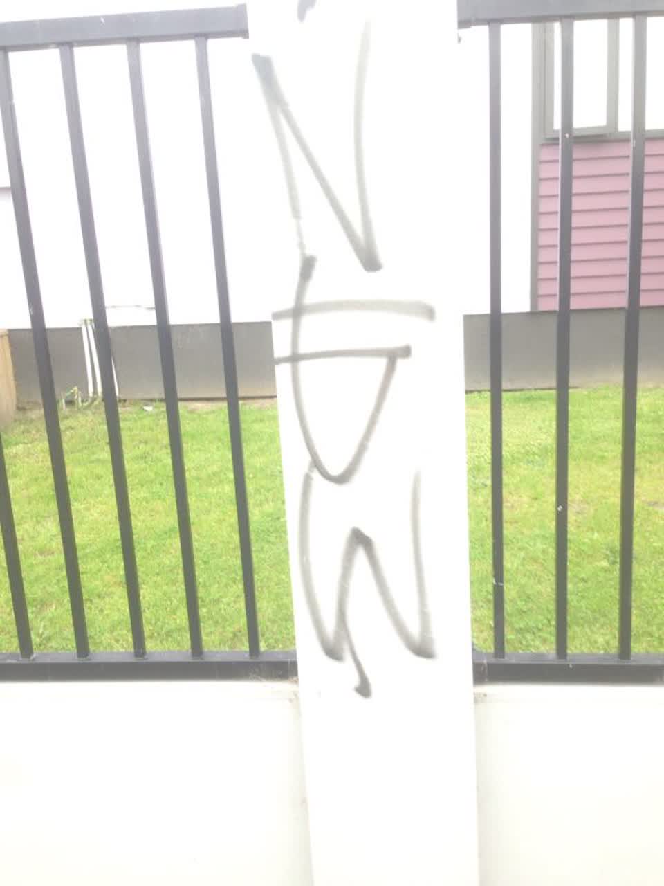 The photograph attached to this graffiti report