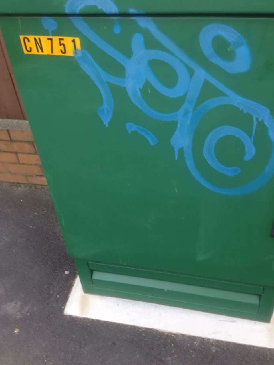The photograph attached to this graffiti report
