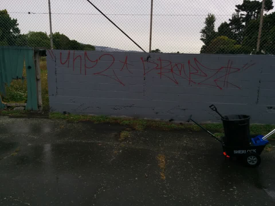 The photograph attached to this graffiti report