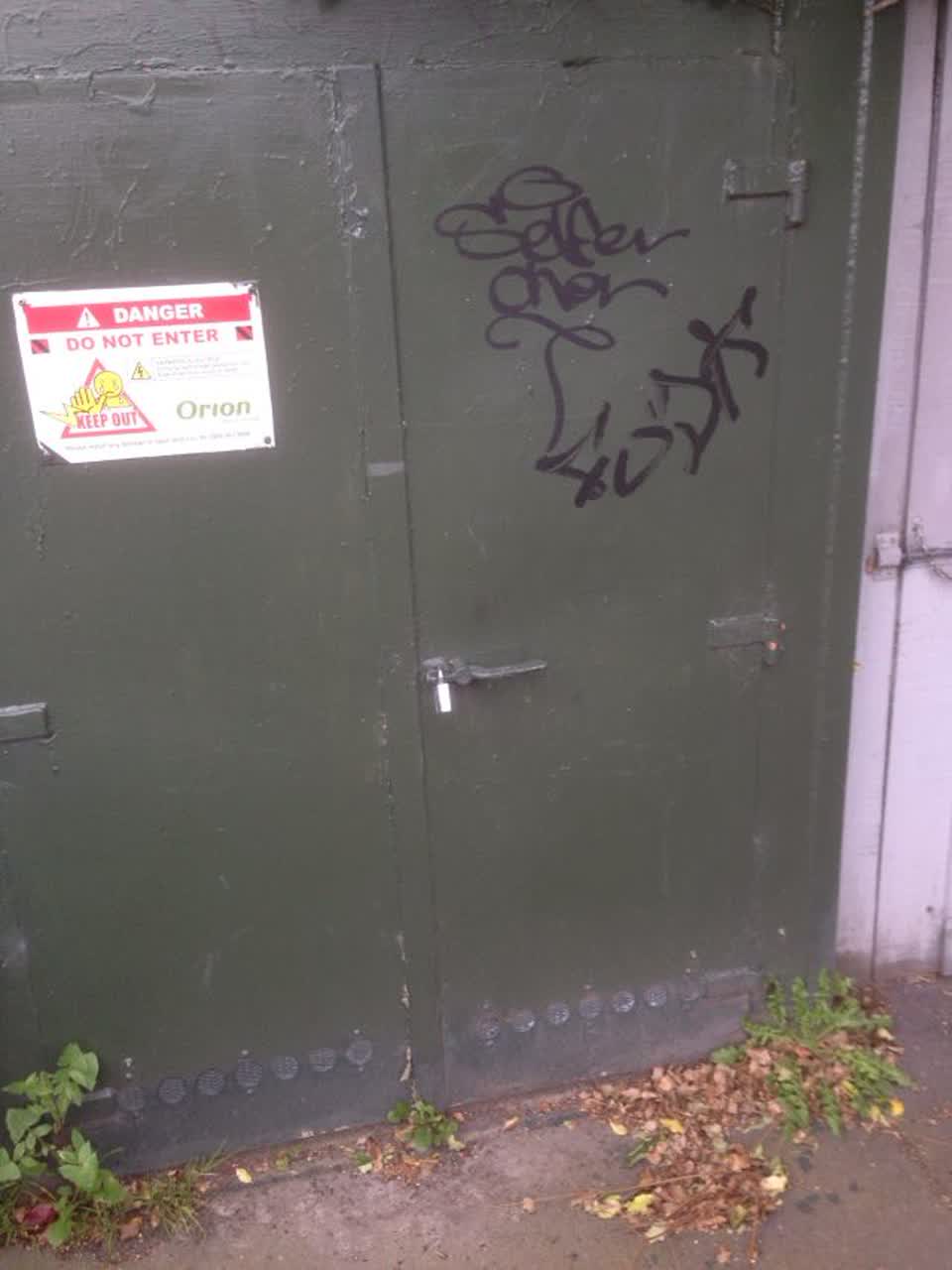 The photograph attached to this graffiti report