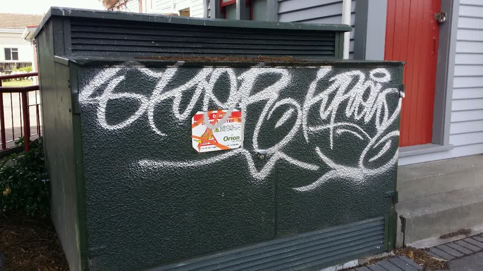 The photograph attached to this graffiti report