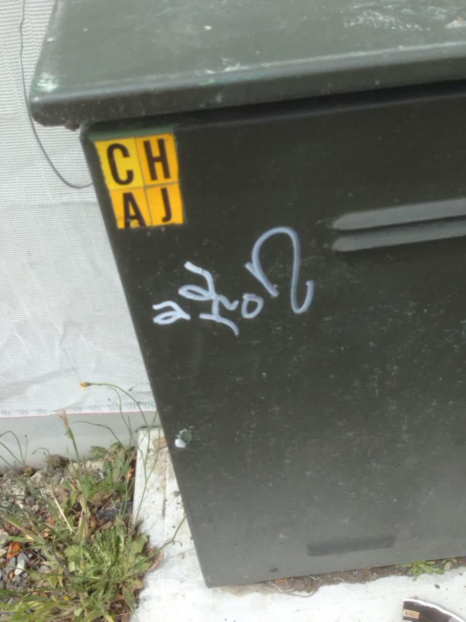 The photograph attached to this graffiti report