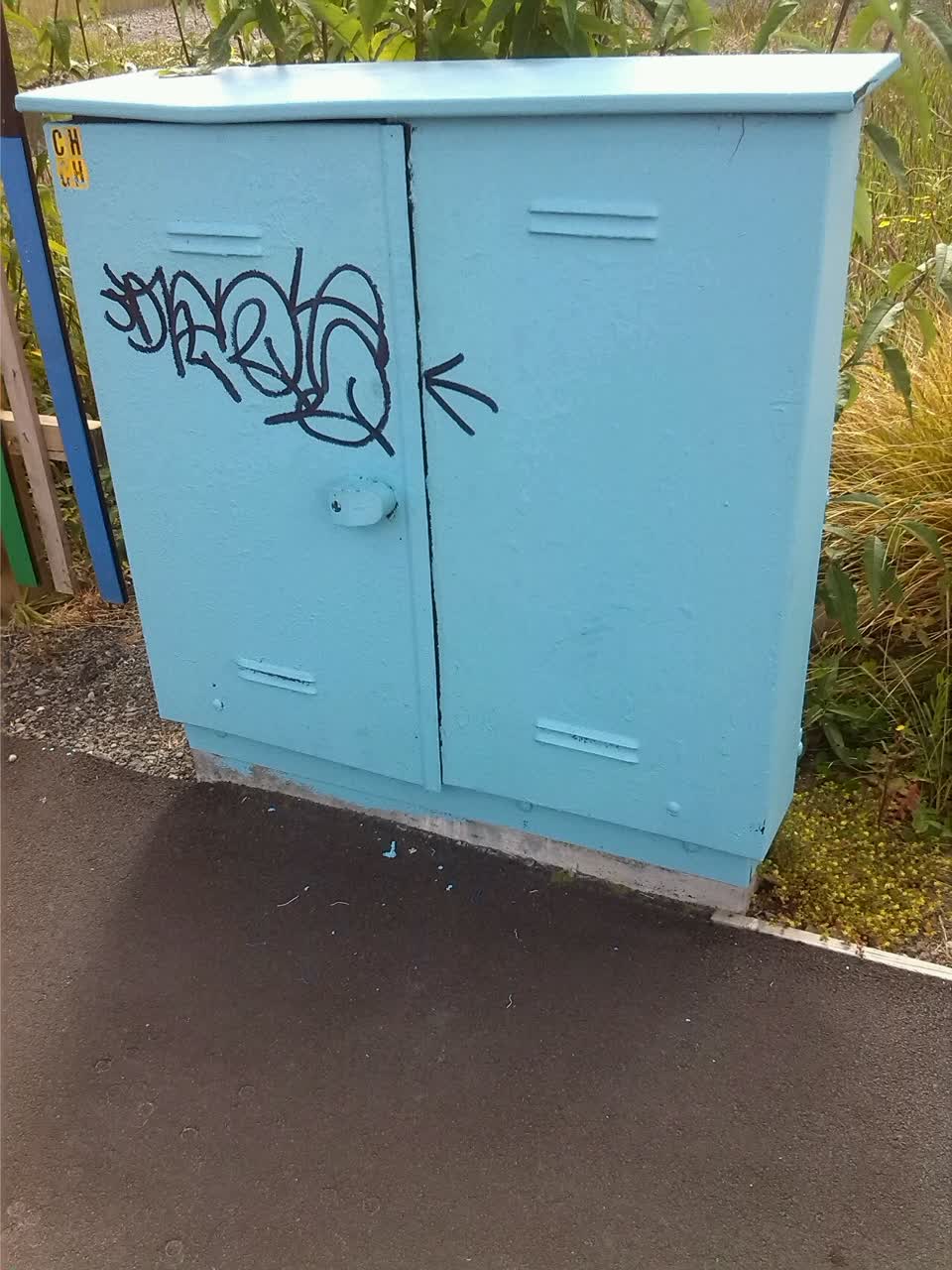 The photograph attached to this graffiti report