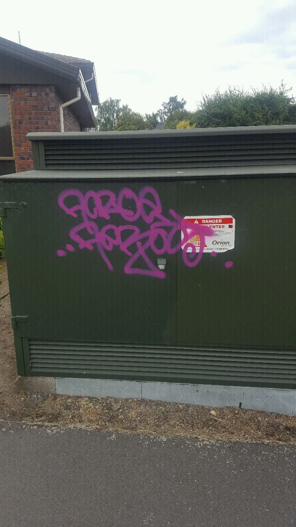 The photograph attached to this graffiti report