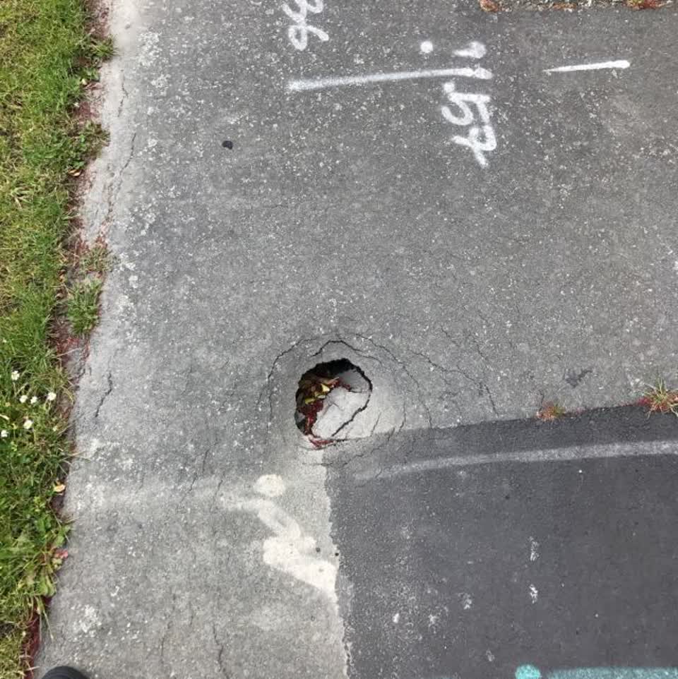 The photograph attached to this roading/streets report