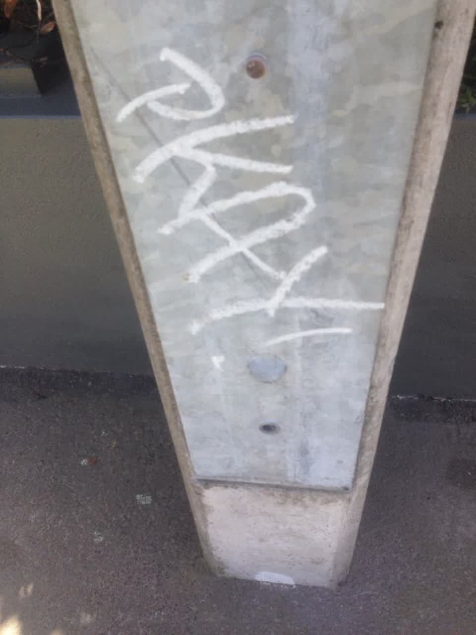 The photograph attached to this graffiti report