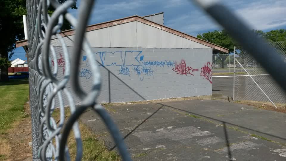 The photograph attached to this graffiti report