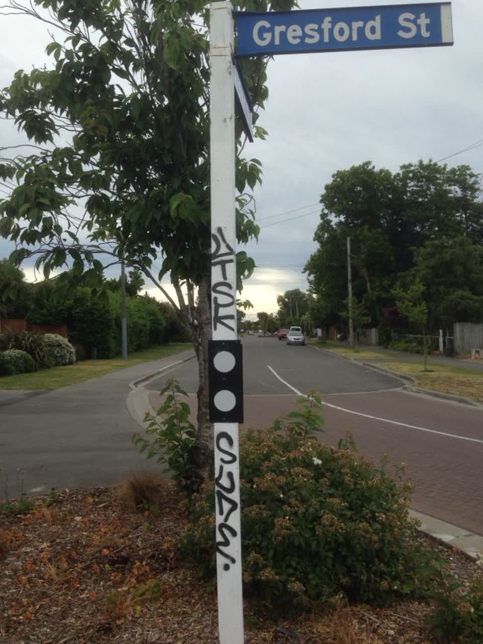 The photograph attached to this graffiti report