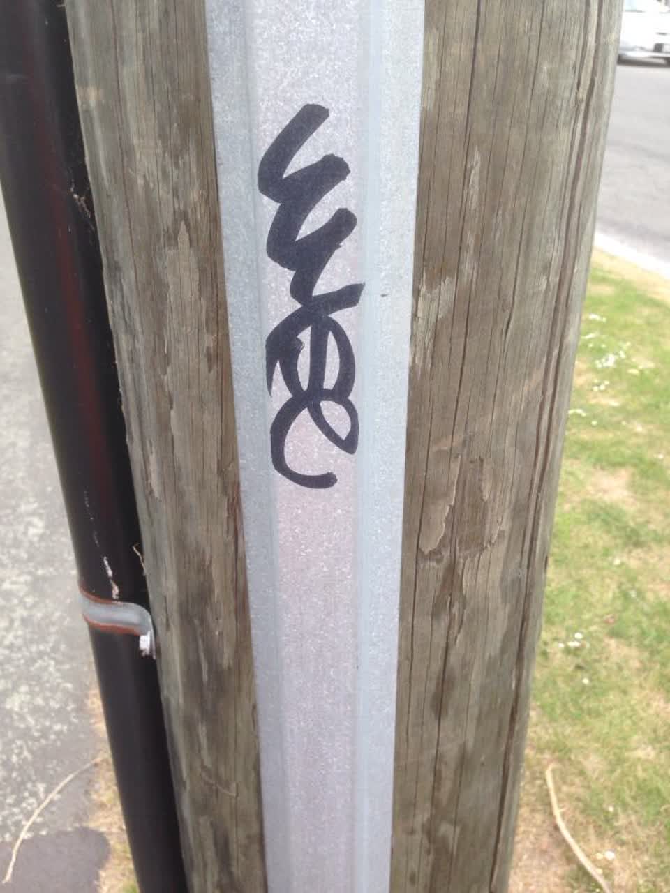 The photograph attached to this graffiti report