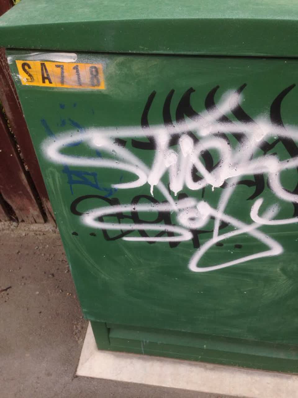 The photograph attached to this graffiti report