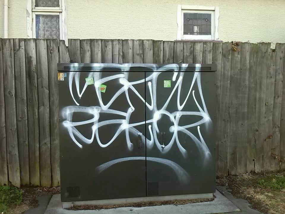 The photograph attached to this graffiti report
