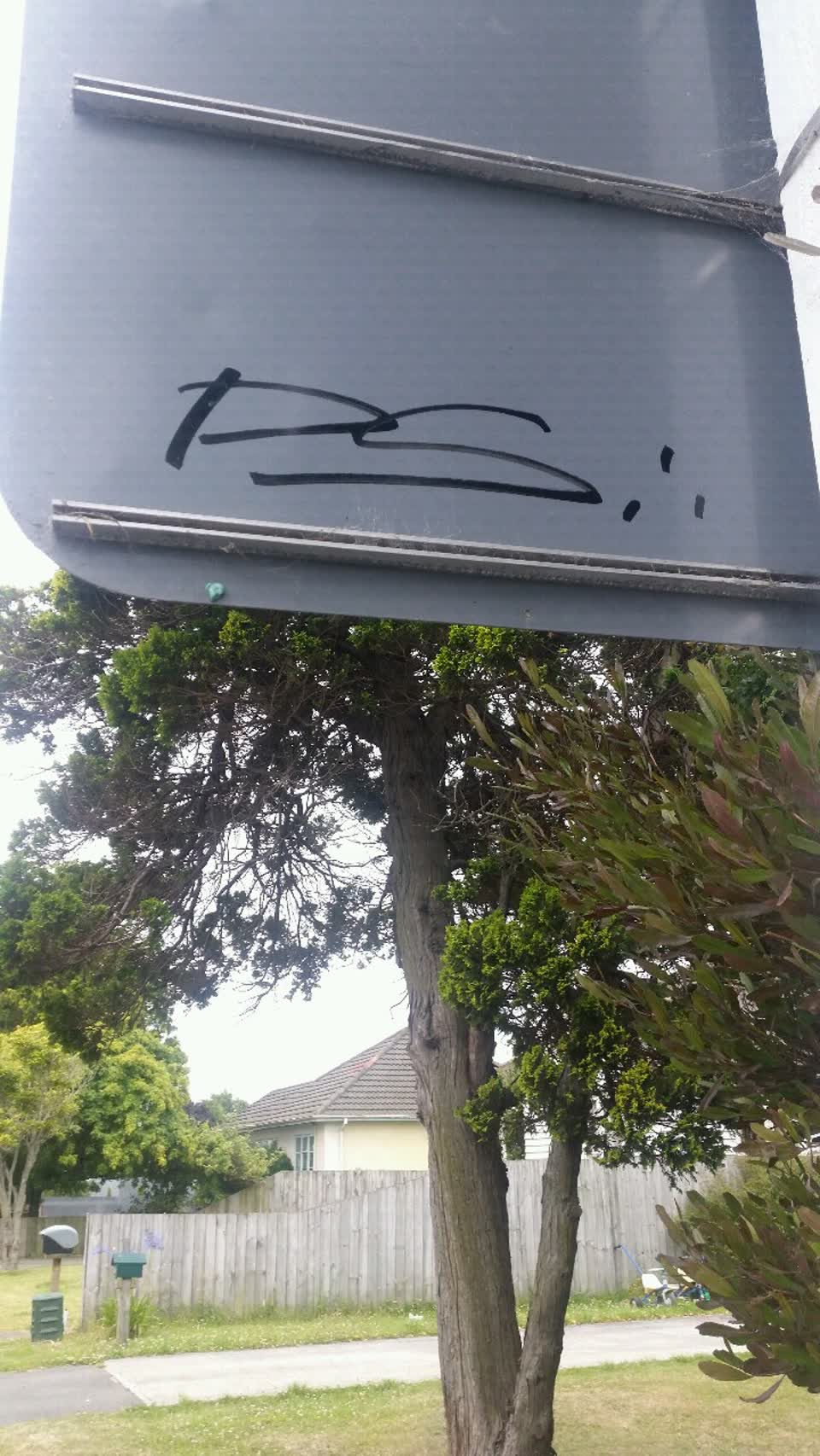 The photograph attached to this graffiti report