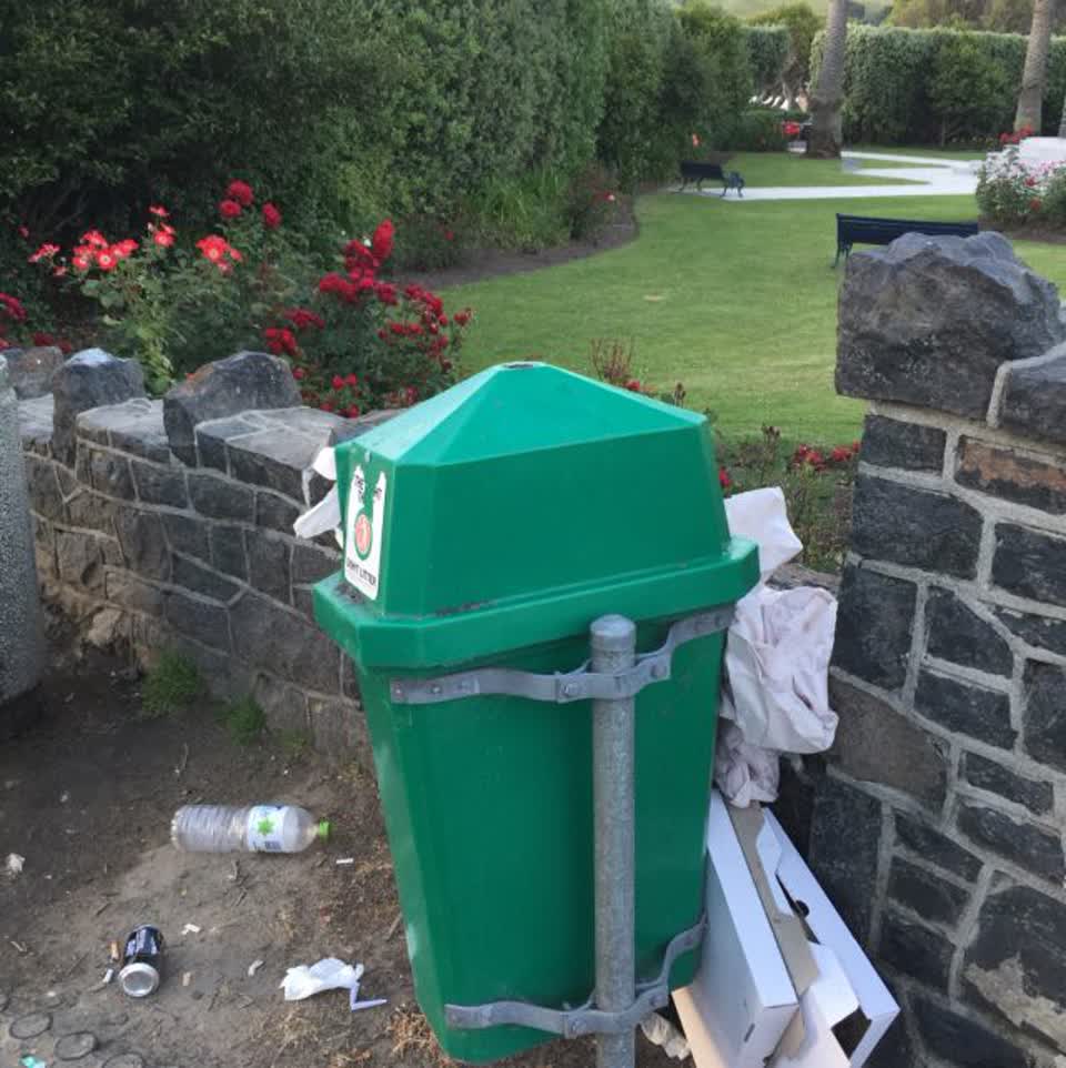 The photograph attached to this rubbish/recycling report