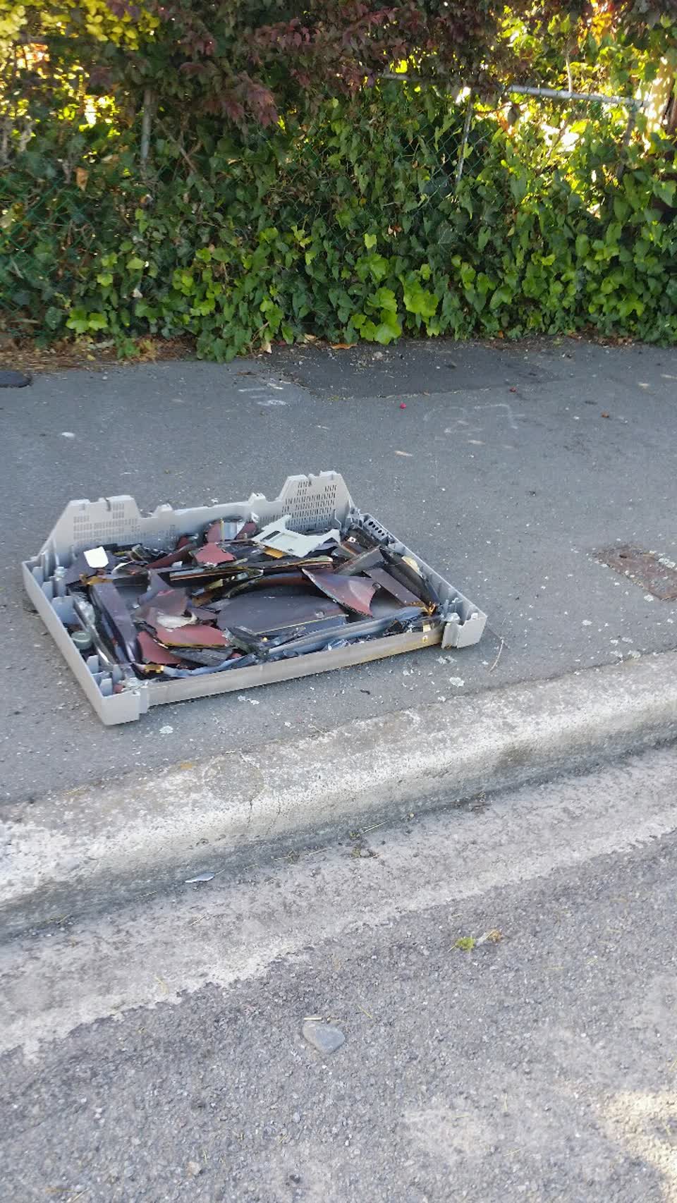 The photograph attached to this rubbish/recycling report