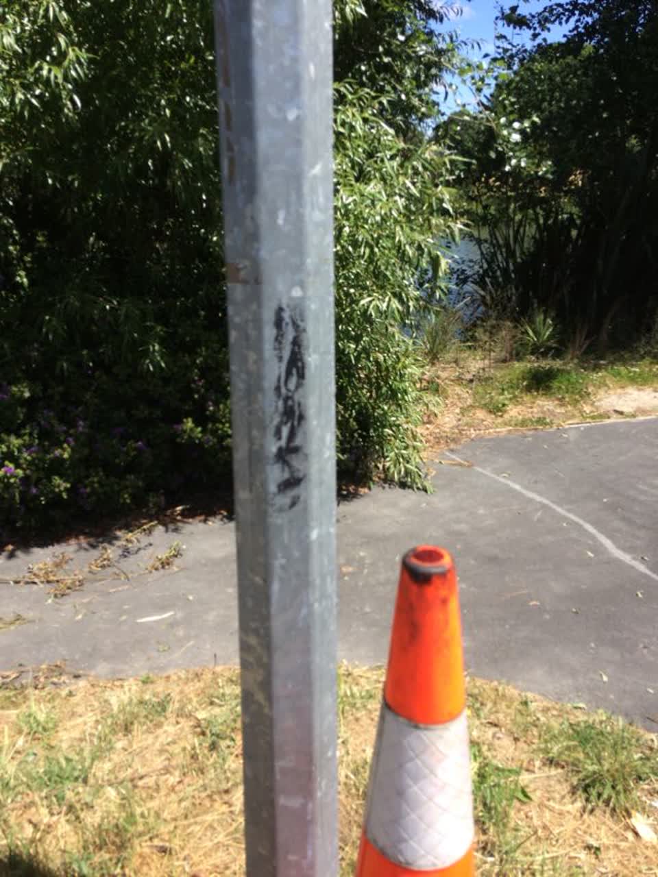 The photograph attached to this graffiti report