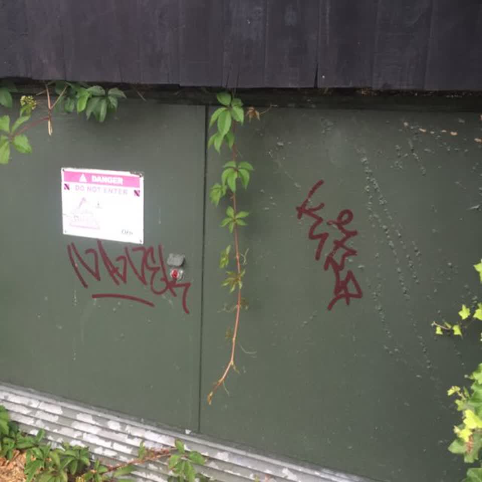 The photograph attached to this graffiti report