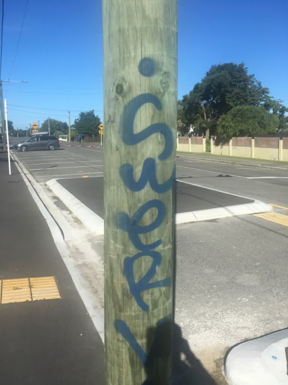 The photograph attached to this graffiti report