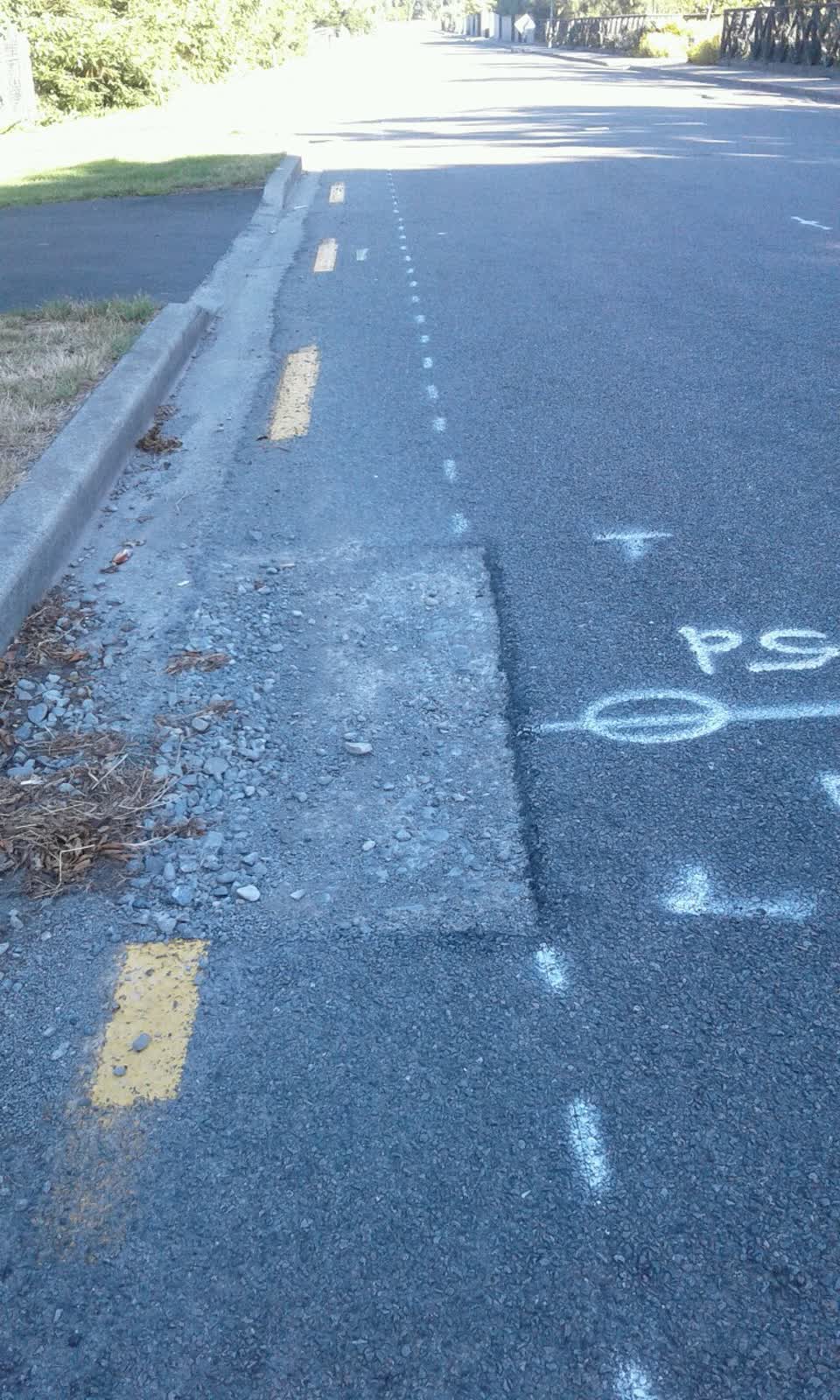 The photograph attached to this roading/streets report